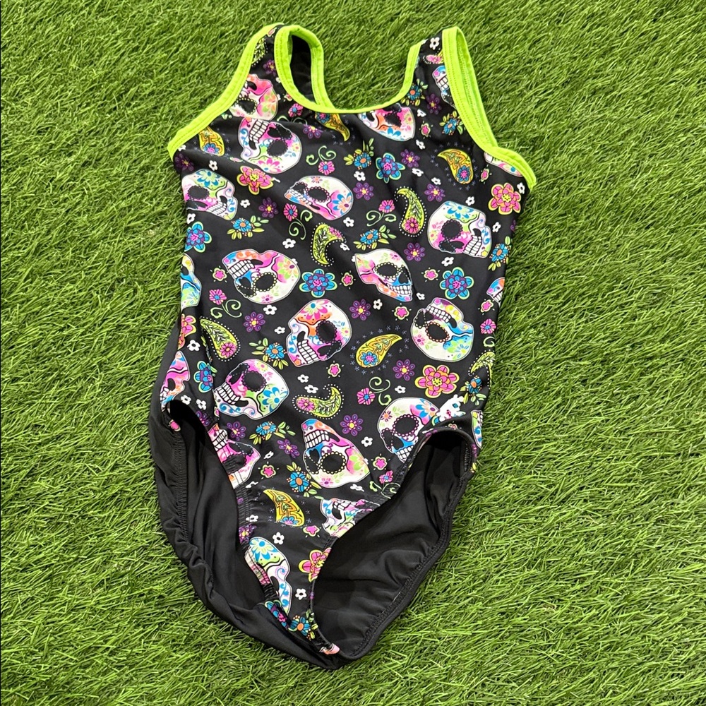 Snowflake Designs Gymnastics Leotard - Skull - Halloween